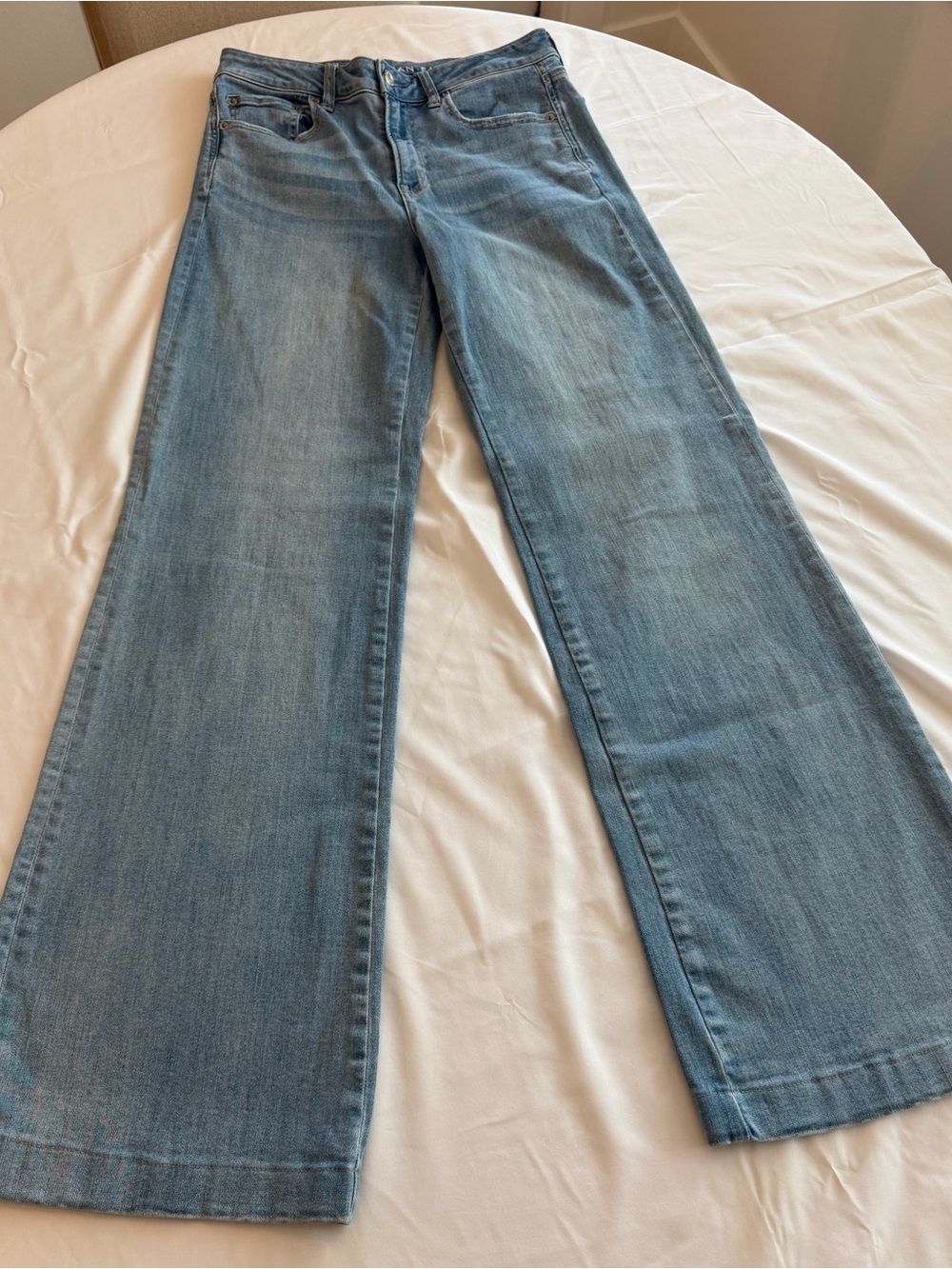 American Eagle Womenβs Light Blue Wide-Leg Jeans